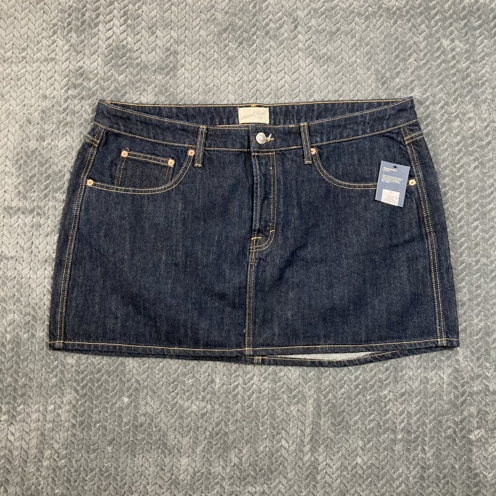 Universal Thread Denim Mini Skirt Women's 17 Dark Blue Wash NWT New Casual Trend